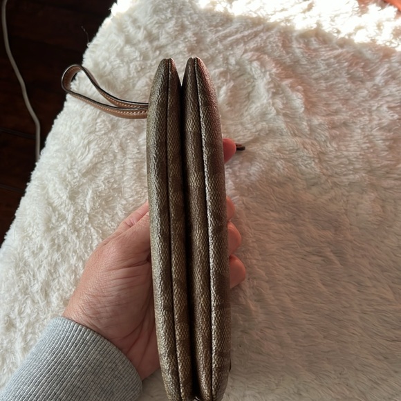 Coach Signature Brown Wristlet - Picture 5 of 6